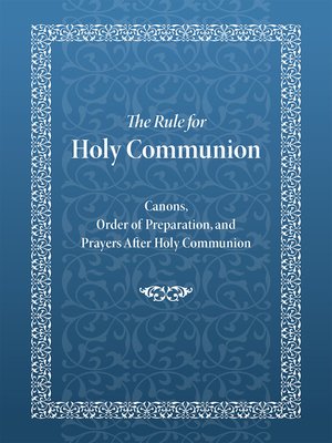 cover image of The Rule for Holy Communion